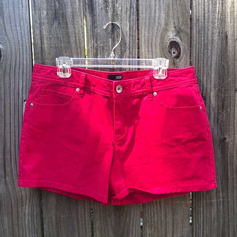 High quality red - pink jean shorts